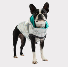 GF PET Reversible Raincoat - Neon Aqua & Iridescent