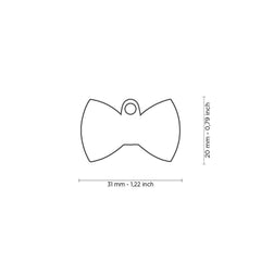 MyFamily - Charms Black Bow Tie ID Tag