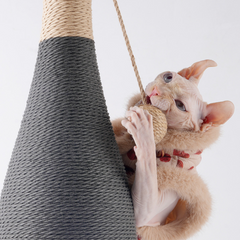Cat Scratcher Wine Scratching Post with Interactive Spinning Balls