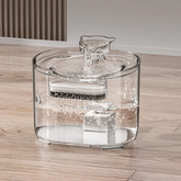 Automatic Circulating Water Fountain Clear/Black with Motion Sensor 2.2L