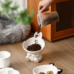 Pet Elevated Ceramic Feeding Bowl Animal Style