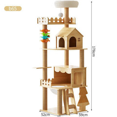 Mansion Cat Tree Wood - 178cm B65