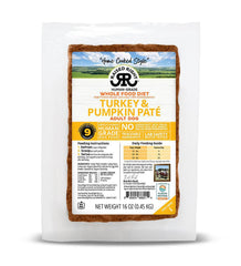 Raised Right - Turkey & Pumpkin Pate Gently Cooked Frozen Dog Recipe