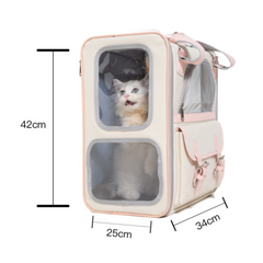 Pet Pink Carrier Backpack with Pocket