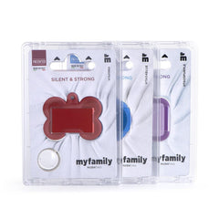 MyFamily - Hushtag XL Aluminum Bone ID Tag with Rubber
