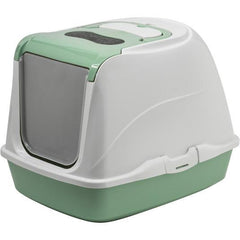 Moderna Flip Cat Deluxe Jumbo Hooded Litter Box - Soft Green