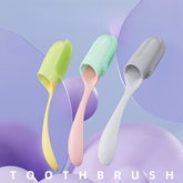 Pet Silicone finger toothbrush with handle