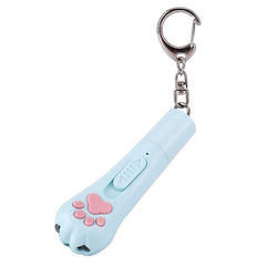 Cat Interactive Toy Laser Pointer Paw Shaped USB Charging