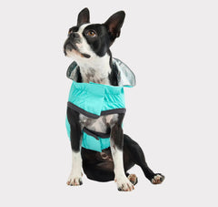 GF PET Reversible Raincoat - Neon Aqua & Iridescent