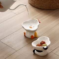 Pet Elevated Ceramic Feeding Bowl Animal Style