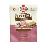 Primal Dog Frozen Raw Turkey & Sardine Patties