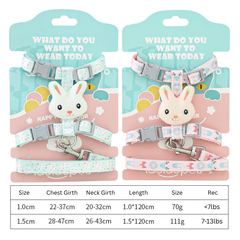Pet Harness Cartoon Plush Rabbit with Leash