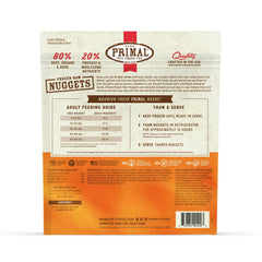 Primal Dog Frozen Raw Beef Nuggets