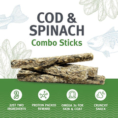 Icelandic+ Dog Cod & Spinach Combo Sticks