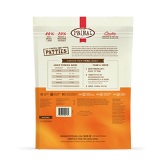 Primal Dog Frozen Raw Beef Patties