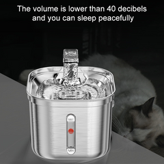 Automatic Circulating Stainless Steel Water Fountain with Sensor - Square