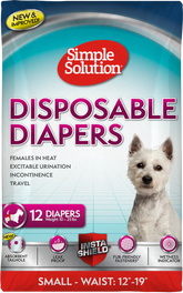 Simple Solution Disposable Female Dog Diapers Small
