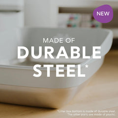 LITTER GENIE Platinum Stainless Steel Cat Litter Box