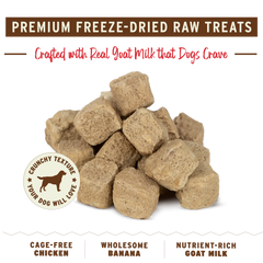Primal Dog Freeze Dried Treats Peelin' Fantastic Chicken & Banana with Goat Milk