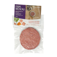 Faim Museau - Single Patty Chicken & Salmon Frozen Raw Dog Food