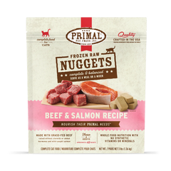 Primal Cat Frozen Raw Beef & Salmon Nuggets