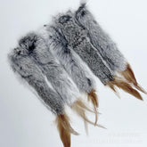 Gallnut-infused rabbit fur strip