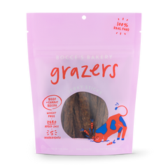 Bocce's Bakery Dog Grazers Jerky Beef & Carrot 4oz