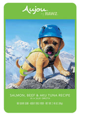 RAWZ AUJOU Dog Salmon, Beef & Aku Tuna 69g