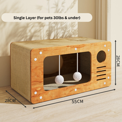 2-In-1 Single Layer Cat Scratcher House