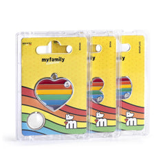 MyFamily - Rainbow Small Heart ID Tag