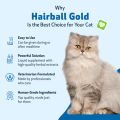 Pet Wellbeing - Hairball Gold for Cats
