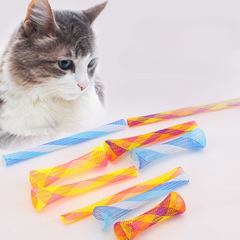 Cat toy elastic netted spring toy