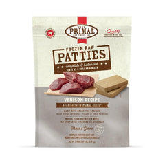 Primal Dog Frozen Raw Venison Patties