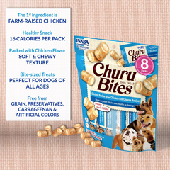 INABA Churu Bites Dog Chicken Recipe Wraps Chicken with Cheese