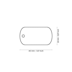 MyFamily - Basic Big Military ID Tag in Chrome-Plated Brass