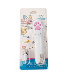 Cat Interactive Toy Laser Pointer Paw Shaped White USB Charging