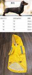 Dog Raincoat Yellow