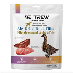 DE TREW Air-Dried Duck Fillet Dog Treats 454g