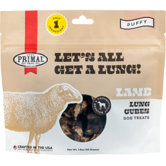 Primal Dog Dehydrated Treats Let's All Get A Lung Lamb