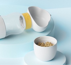 Pet Portable Travel Water Bottle & Food Storage 2-in-1