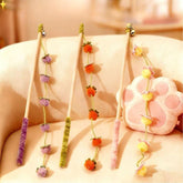Cat Cotton Fruit Tail Teaser with Bell