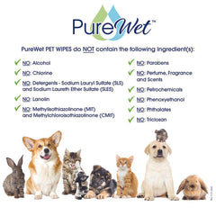 PUREWET Pet Wipes 60Ct