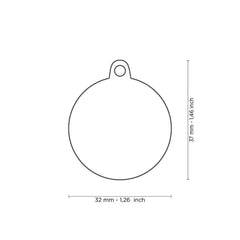 MyFamily - Basic Handmade Big Circle ID Tag