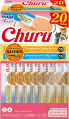 INABA Churu Puree Salmon with Scallop & Chicken Variety Box