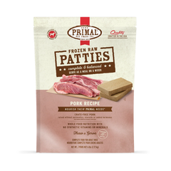 Primal Dog Frozen Raw Pork Patties