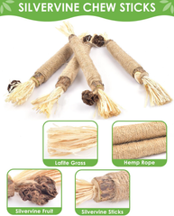 Silvervine Catnip Teething Chew Stick Cat Toy