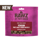 RAWZ Cat Venison, Goat's Milk & Green Mussels Freeze Dried Treat 1oz