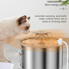 Automatic Circulating Stainless Steel Water Fountain with Sensor - Round
