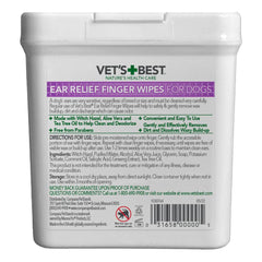 Vet's Best Ear Relief Finger Wipes 50ct