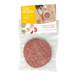 Faim Museau - Single Patty Frozen Chicken & Turkey Raw Dog Food